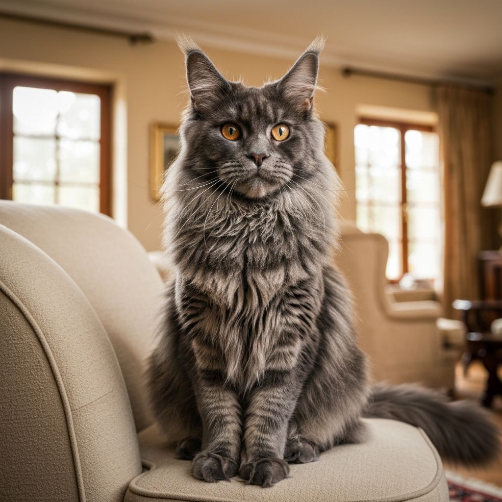 Adult Maine Coon in home